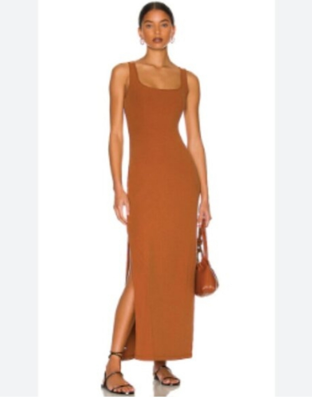 l*space Mars Ribbed Maxi Dress — Burnt Orange